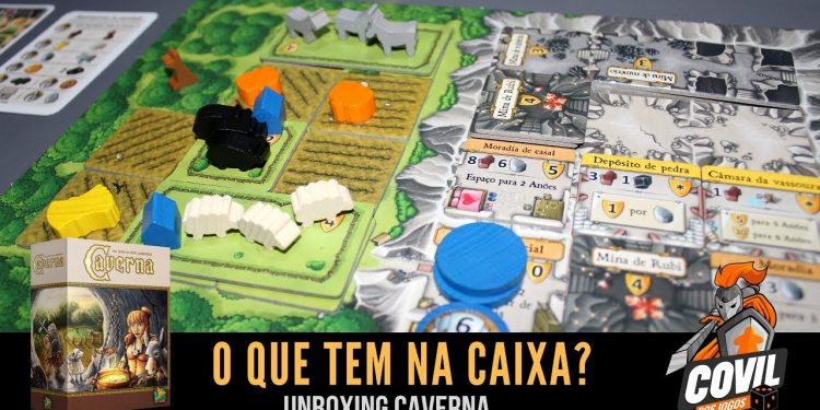 Covil dos Jogos – O Que Tem na Caixa? Unboxing Caverna