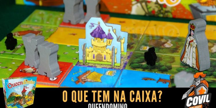 Covil dos Jogos – O Que Tem na Caixa? Unboxing Queendomino