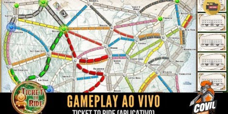 Covil Digital – Gameplay Ticket To Ride Ao Vivo (APLICATIVO)