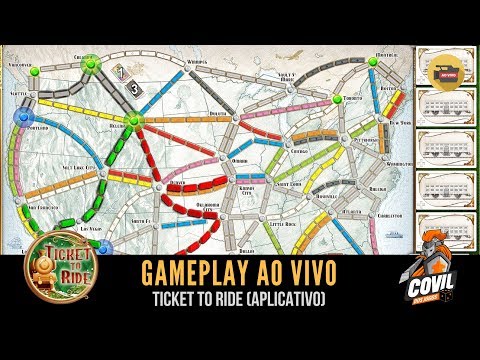 Covil Digital – Gameplay Ticket To Ride Ao Vivo (APLICATIVO)