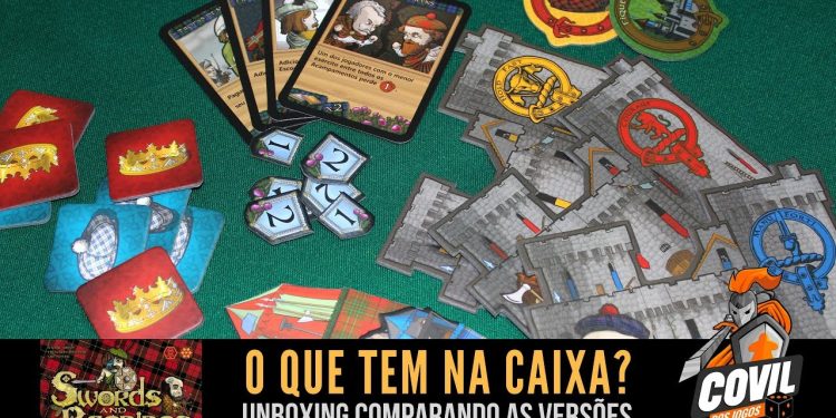 Covil dos Jogos – O Que Tem na Caixa? Swords and Bagpipes