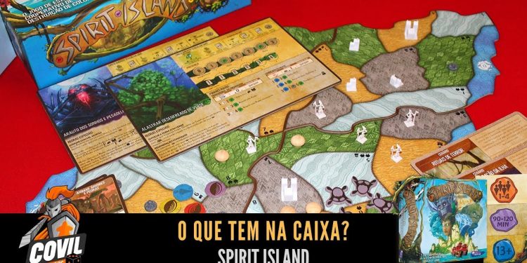 Covil dos Jogos – O Que Tem na Caixa? Unboxing Spirit Island