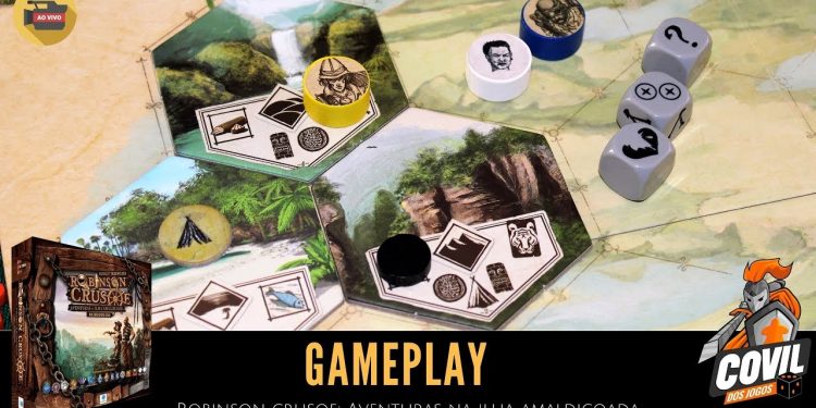 Covil dos Jogos – Gameplay Robinson Crusoe