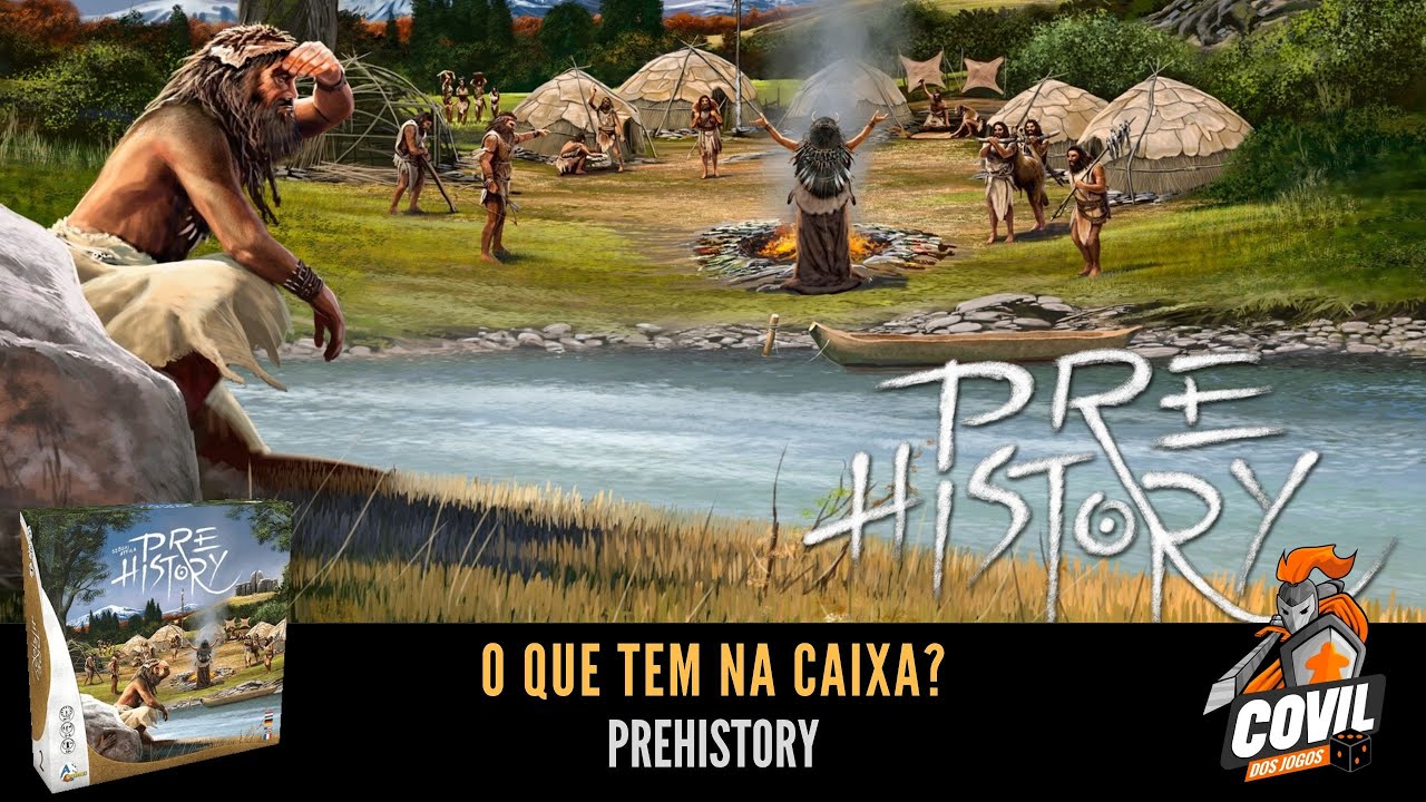 Covil dos Jogos – O Que Tem na Caixa? Unboxing Prehistory