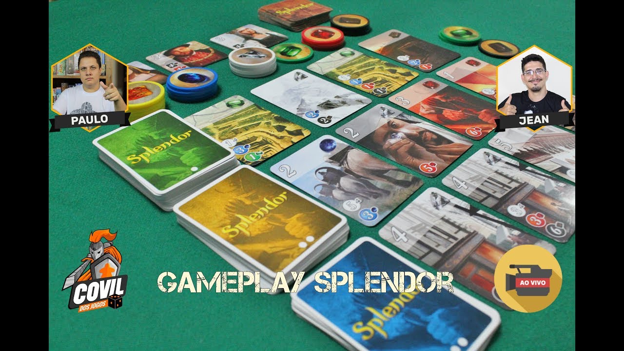 Covil dos Jogos – Partida Ao Vivo de Splendor