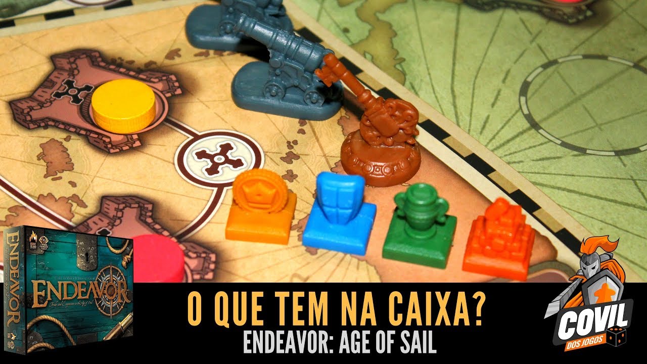 Covil dos Jogos – O Que Tem na Caixa? Unboxing Endeavor Age of Sail