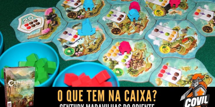 Covil dos Jogos – O Que Tem na Caixa? Unboxing Century Maravilhas do Oriente