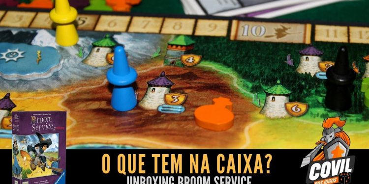 Covil dos Jogos – O Que Tem na Caixa? Unboxing Broom Service