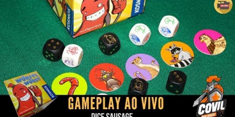 Covil dos Jogos – Gameplay Würfelwurst (Dice-Sausage) Ao Vivo