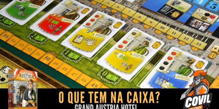 Covil dos Jogos – O Que Tem na Caixa? Unboxing Grand Austria Hotel