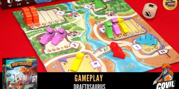 Covil dos Jogos – Gameplay Draftosaurus (Ao Vivo)