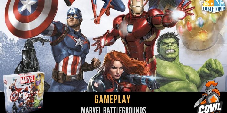 Covil dos Jogos – Gameplay Marvel Battlegrounds (Tabletopia)