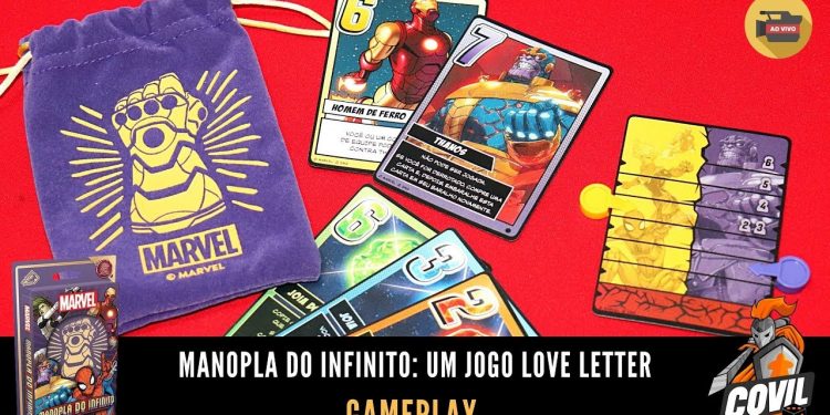 Covil dos Jogos – Gameplay Manopla do Infinito: Um Jogo Love Letter (Ao Vivo)
