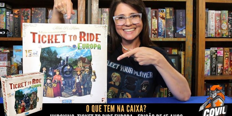 O Que Tem na Caixa? Unboxing Ticket to Ride Europa – Edição de 15 Anos