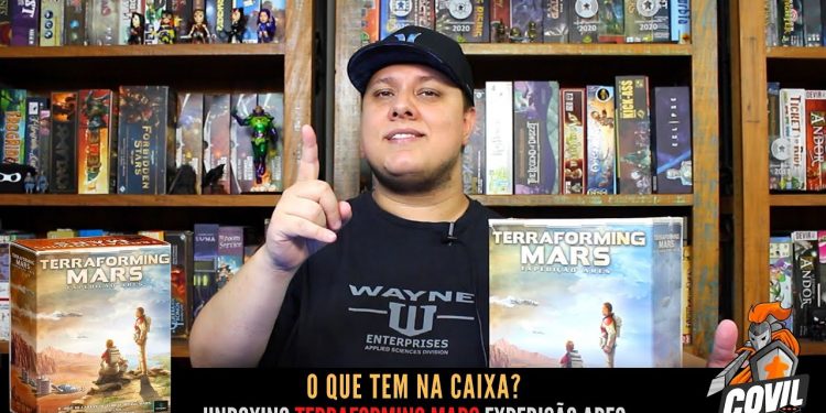 O Que tem na Caixa? Unboxing Terraforming Mars Expedição Ares
