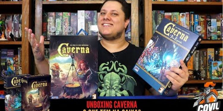 O Que tem na Caixa? Unboxing Caverna e da expansão Os Povos Esquecidos