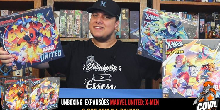 O Que tem na Caixa? Unboxing Expansões Marvel United: X-men