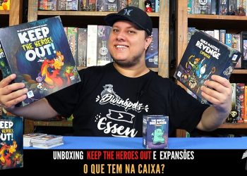 O Que tem na Caixa? Unboxing Keep the Heroes Out