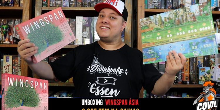O Que tem na Caixa? Unboxing Wingspan Ásia