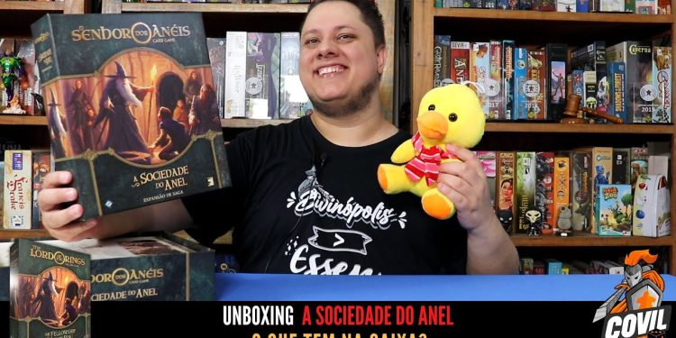 O Que tem na Caixa? Unboxing O Senhor dos Anéis: Card Game – A Sociedade do Anel (Expansão)