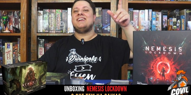 O Que Tem na Caixa? Unboxing Nemesis Lockdown Versão Kickstarter