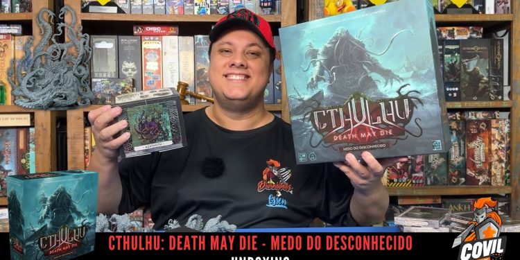 O Que Tem na Caixa?  Unboxing Cthulhu Death May Die – Medo do Desconhecido