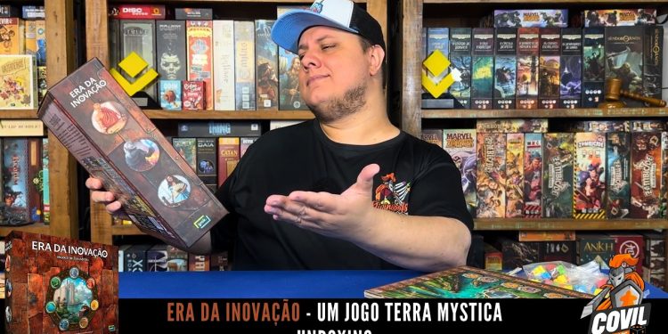 O que tem na Caixa? Unboxing Era da Inovação: Um Jogo de Terra Mystica