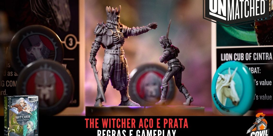Unmatched The Witcher Aço e Prata –  Regras e Gameplay com Quatro Jogadores