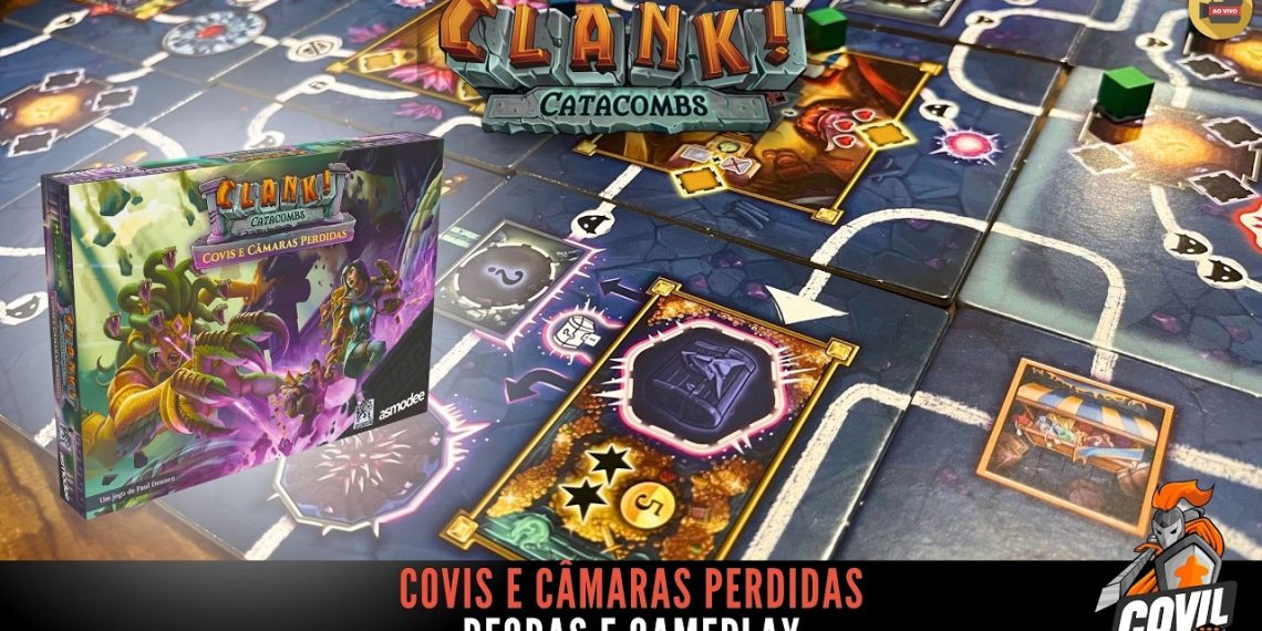 Clank! Catacombs Covis e Câmaras Perdidas –  Regras e Gameplay